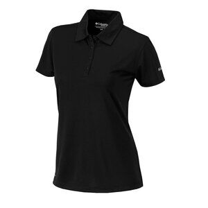 Columbia Golf Women's Omni-Wick Birdie Short Sleeve Polo, Black, S